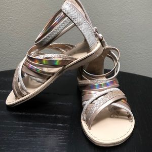 Brand New! Olive & Edie toddler girl gold sandals